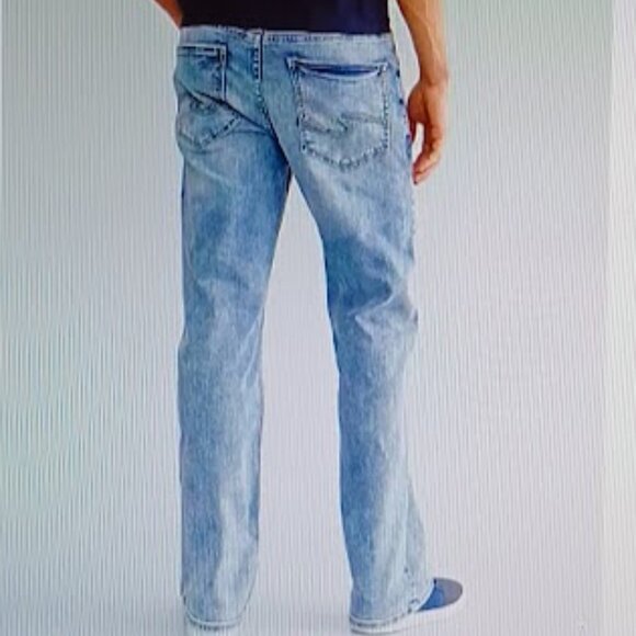 Silver Jeans Co. Men's classic straight relaxed stretch jeans, 36W X 34L - Picture 1 of 10